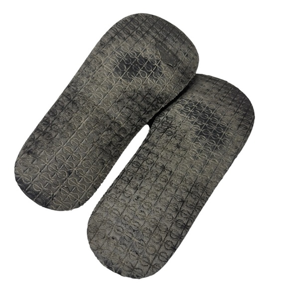 BlueFin Womens Thong Flip Flops Black with Black & White Pattern Straps Size 11 - Picture 9 of 9